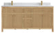 Sonoma 72 Double Sink Bath Vanity in Light Natural Teak with 1.5" Empira Quartz