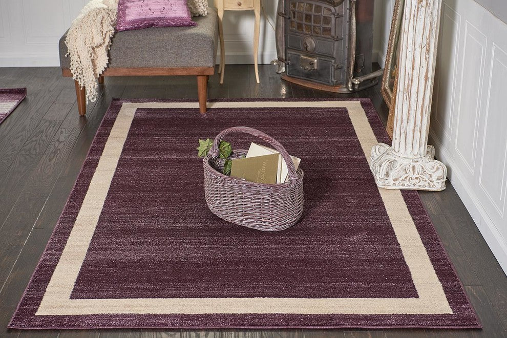 Unique Loom Violet Del Mar Maria 6' 0 x 6' 0 Round Rug