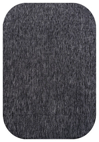 Miles Modern Minimalist Radius Corner Solid Indoor/Outdoor Shaped Area Rug