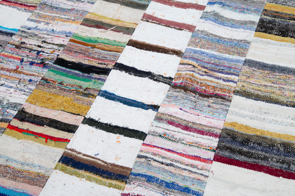 Rug N Carpet - Handmade Turkish 6' 10'' x 9' 11'' Rustic Patchwork Kilim Rug