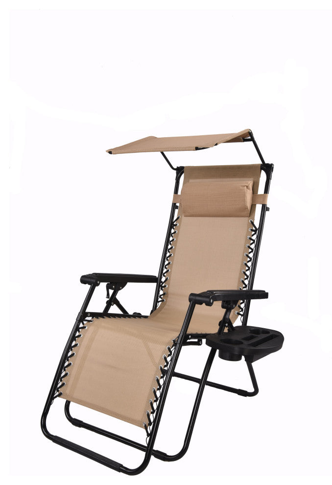 Miles Zero-Gravity Outdoor Lounge Chair, Beige