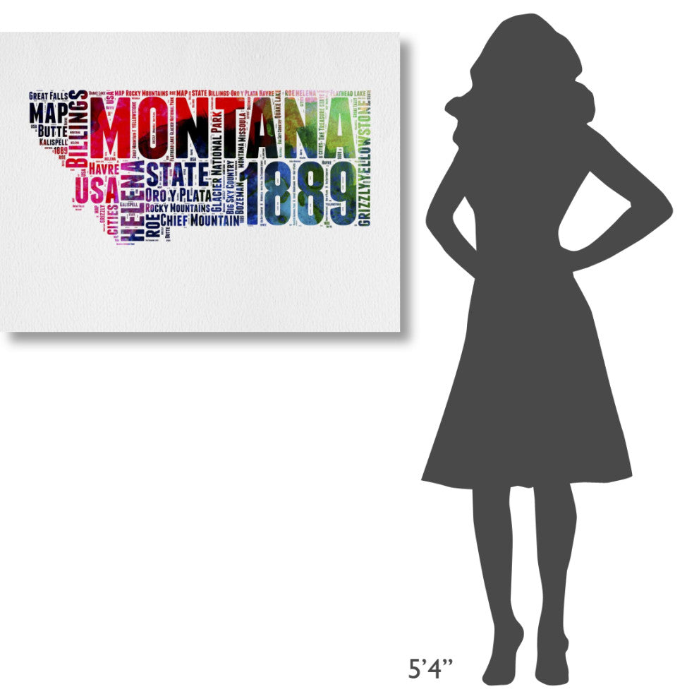 "Montana Word Cloud 2" Fine Art Print