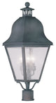 Livex Lighting 3 Light Charcoal Outdoor Post Lantern - 2556-61
