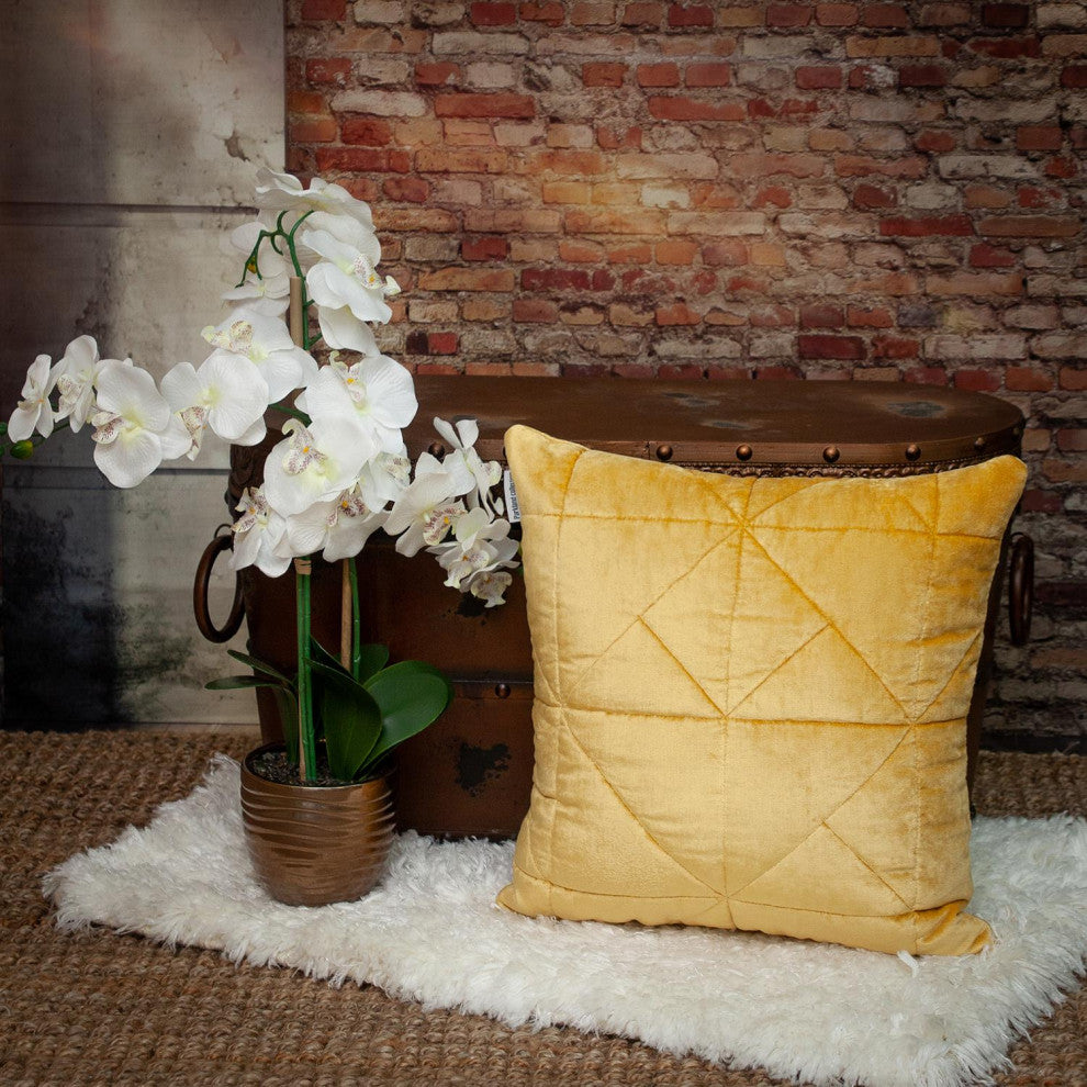 Parkland Collection Zoe Yellow Throw Pillow