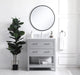Skylar 30" Single Bathroom Vanity, Gray With Backsplash