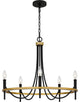 Quoizel LGR5026MBK 5-Light Chandelier, Legare