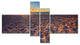 Trodden Sandy Beach at Sunset, Seashore Canvas Art Print, 60"x32", 4 panels