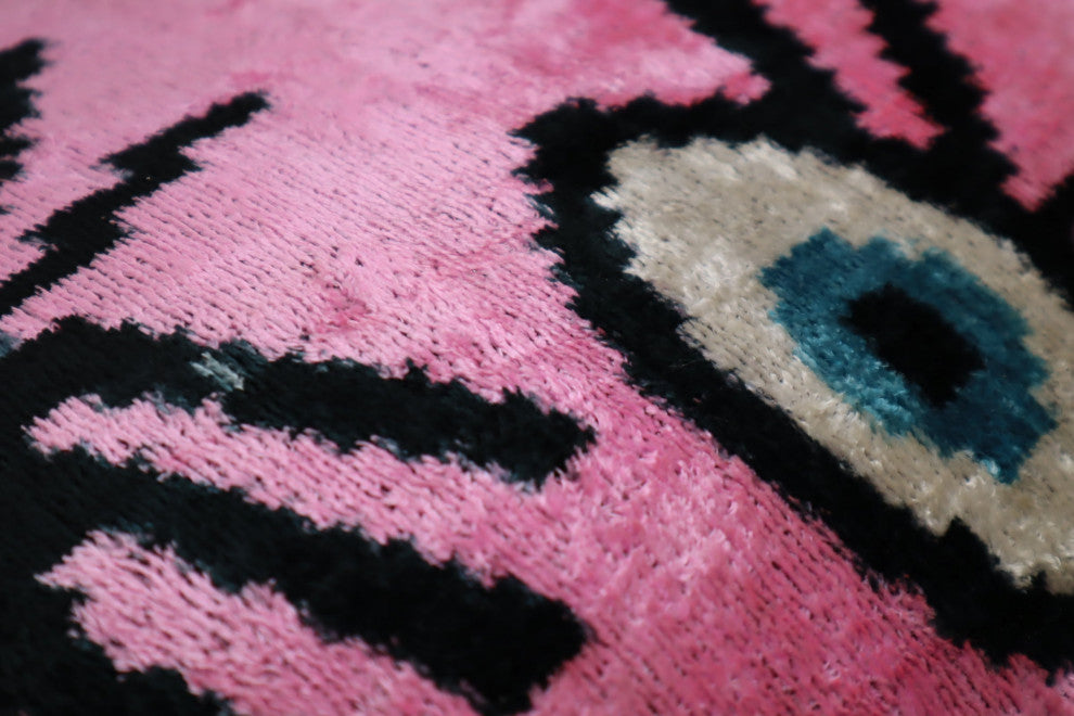 Canvello Pink Evil Eye Pillow for Couch, 16"x24"