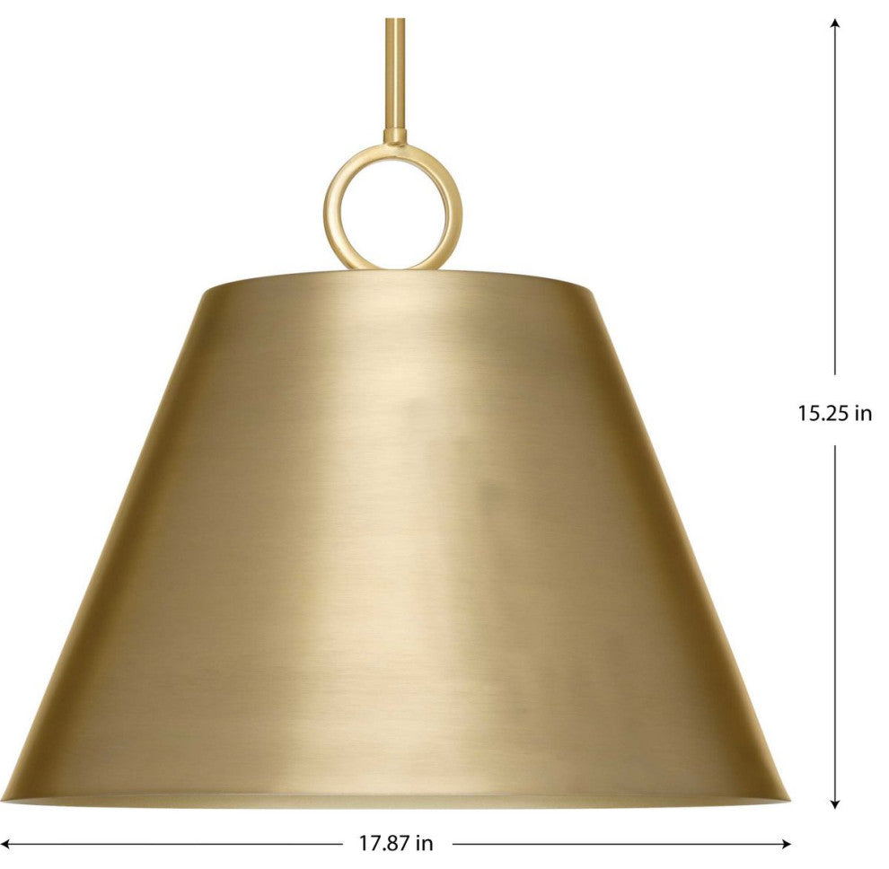 Parkhurst Collection Three-Light Brushed Bronze Metal Pendant Light