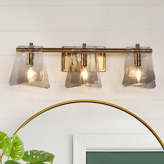 LNC Afmean 3-Light 24"W Modern Smoked-Gray Bathroom Vanity Light