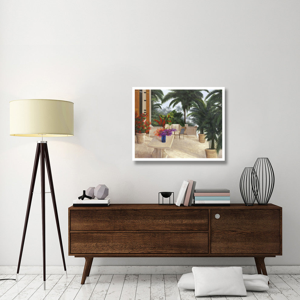 "Private Patio" Digital Paper Print by Diane Romanello, 37"x30"