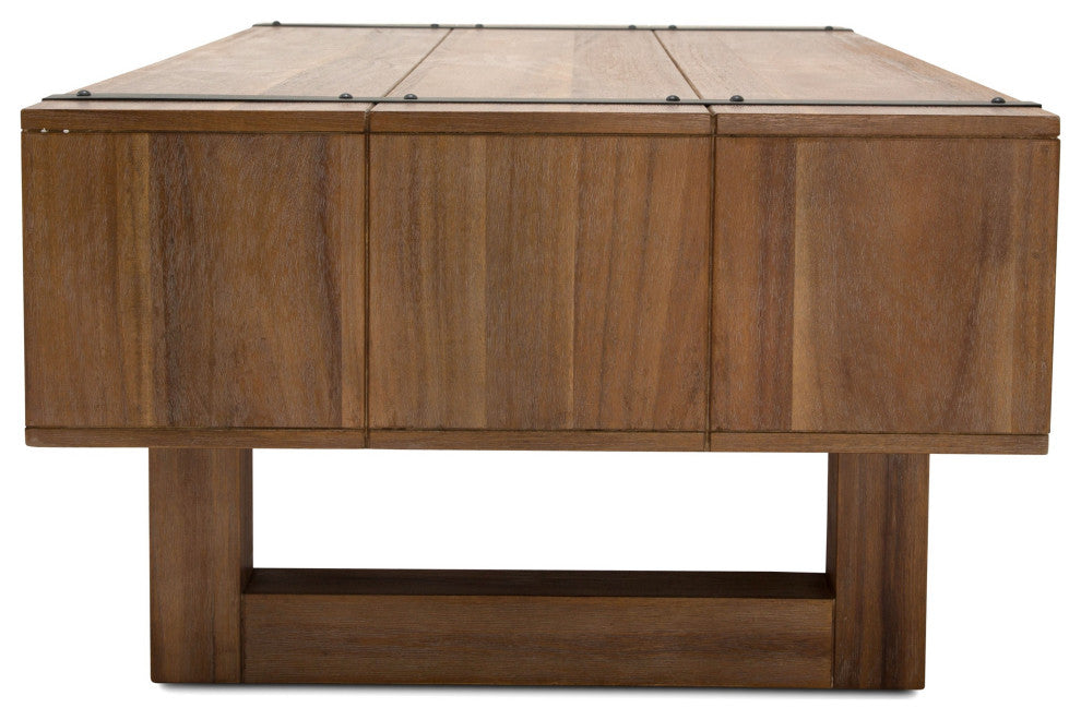 Brooklyn Walk Rectangular Cocktail Table - Burnt Umber
