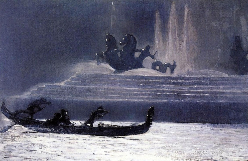 Winslow Homer The Fountains at Night  World's Columbian Exposition Canvas Wrap
