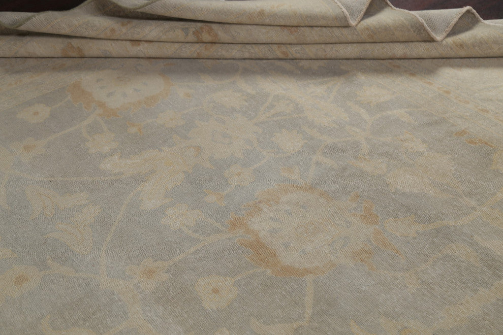 Consigned, Vintage Turkish Hand-Knotted Vegetable Dye Rug Oriental, Gray, 14X22