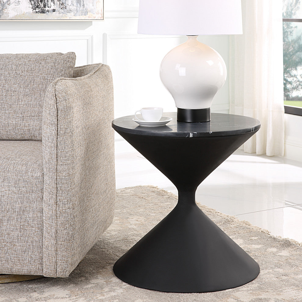 Uttermost Time's Up Hourglass Shaped Side table