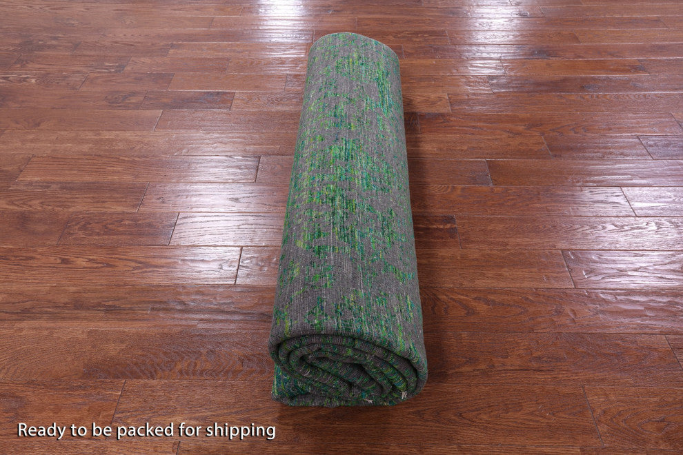 Wool and Silk Modern Handmade Rug 8' 0" X 9' 10" Q11844
