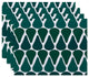 18x14-inch, Watermelon Seeds, Geometric Print Placemat, Teal (Set of 4)