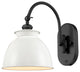 Adirondack Sconce, Matte Black, Glossy White, Incandescent