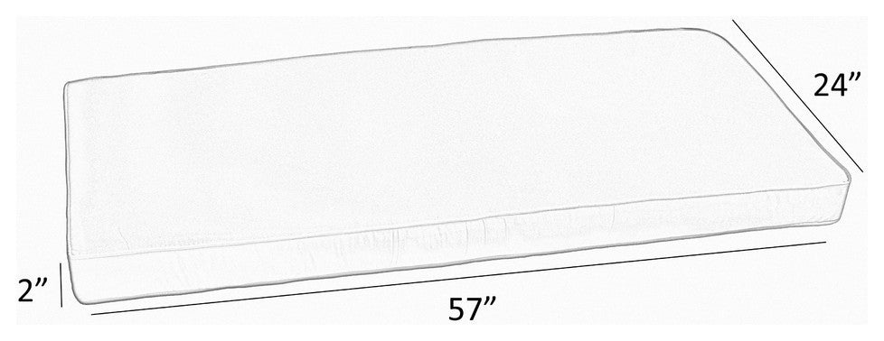 Sunbrella Jockey Red Outdoor Bench Cushion, 57x24