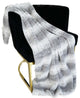 Plutus Gray Silver Furever Faux Fur Luxury Throw Blanket, Throw 60"W x 72"L