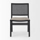 Wynn Beige Fabric With Cane Back And Black Wood Frame Dining Chair (Set of 2)