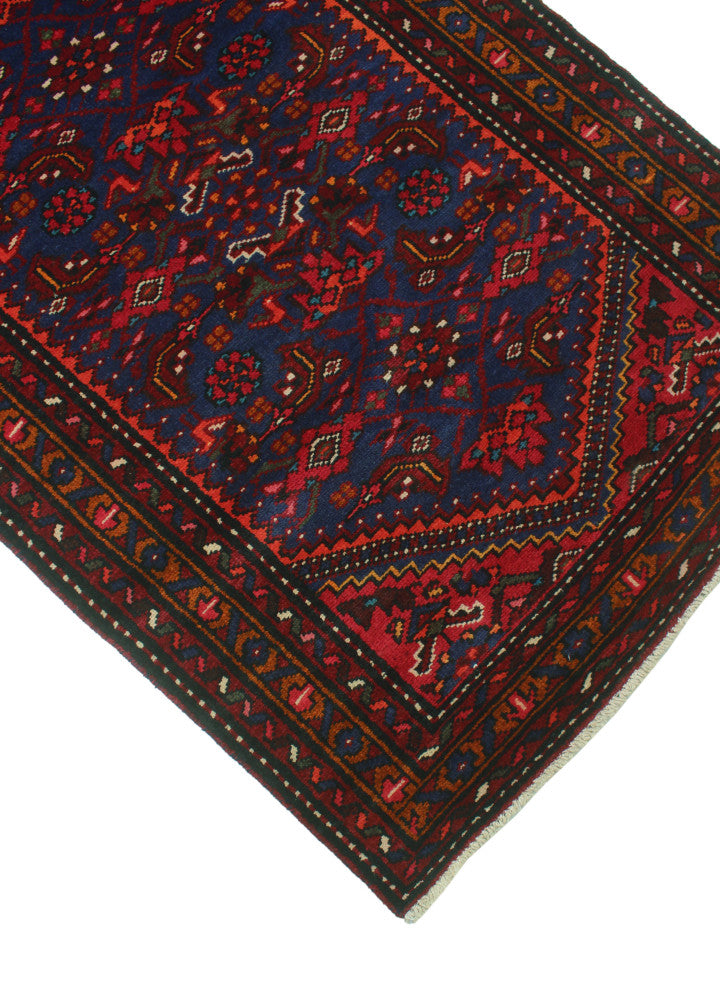 Fine Vintage Distressed Mahboobu Navy Runner
