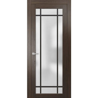 Solid French Door 30 x 84 | Planum 2112 Chocolate Ash| Bathroom