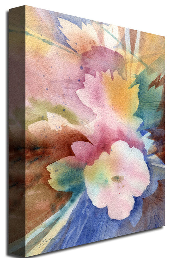 'White Floral Symphony' Canvas Art by Sheila Golden