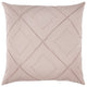 Blush Pin Tuck Diamond Pattern Throw Pillow