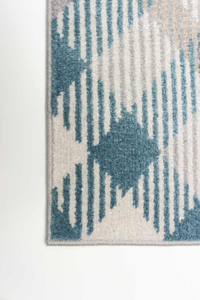 Aqua Kors Area Rug, Gray, 2'6"x8'