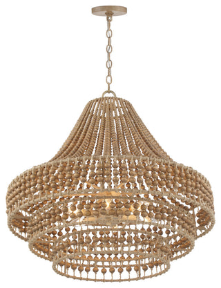 Crystorama SIL-B6006-BS, 6-Light Chandelier, Burnished Silver