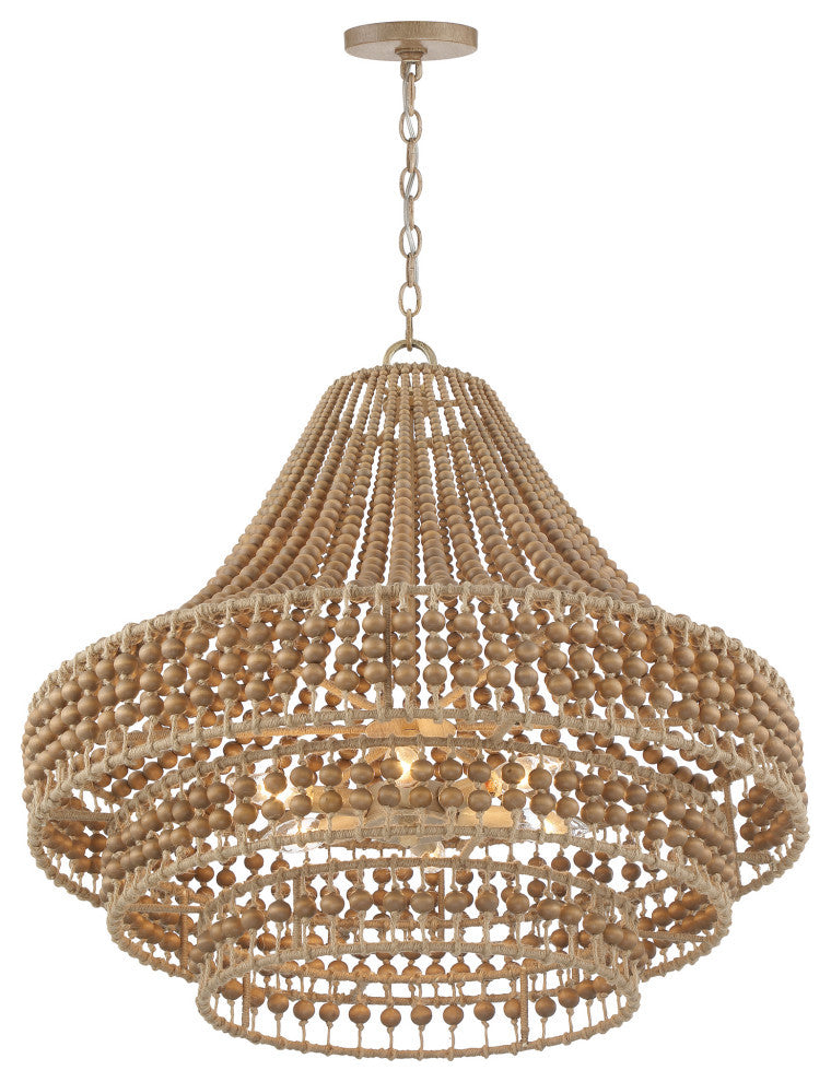 Crystorama SIL-B6006-BS, 6-Light Chandelier, Burnished Silver