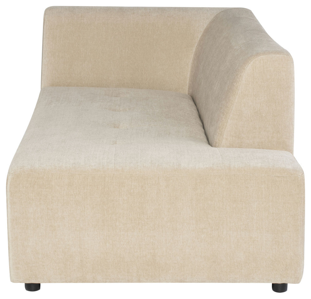 Parla Almond Fabric  Modular Sofa Chaise Right