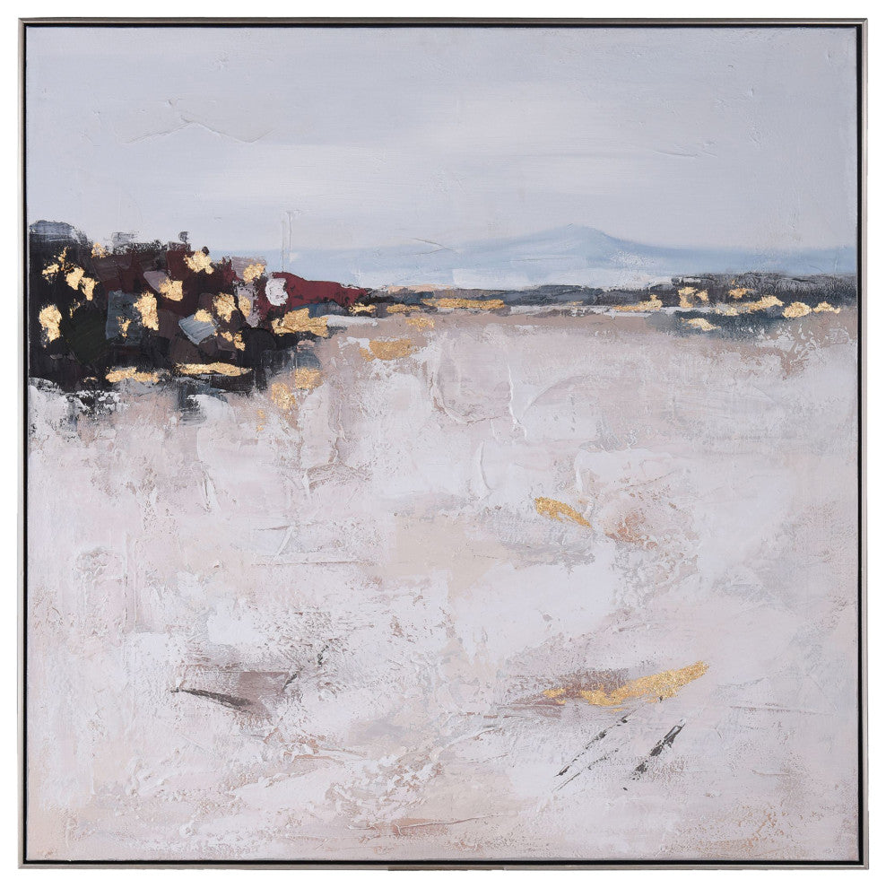 Abstract Beach Scene Print on Canvas- Framed