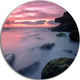 Emerge From Water Samarra Beach, Seascape Round Metal Wall Art, 11"