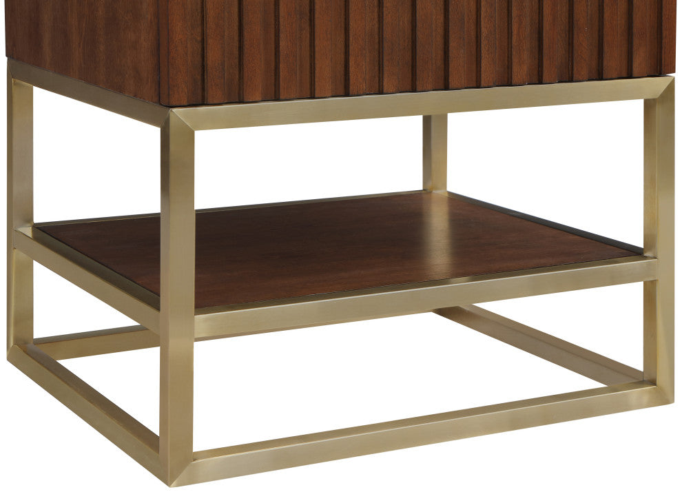 Monad Bathroom Vanity, Walnut, 24" Wide