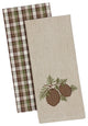 Pine Sprig Dishtowel, Set Of  2