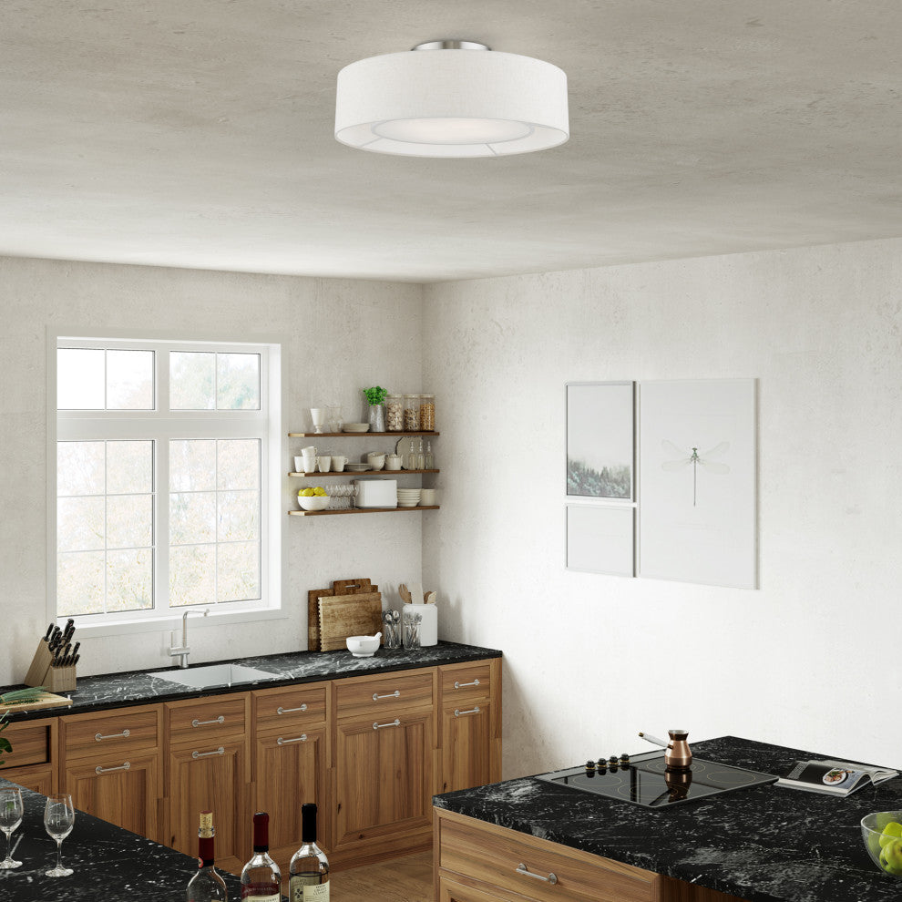Ellsworth 4 Light Brushed Nickel Semi-Flush