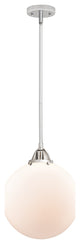 Beacon Mini Pendant, Polished Chrome, Matte White, Matte White