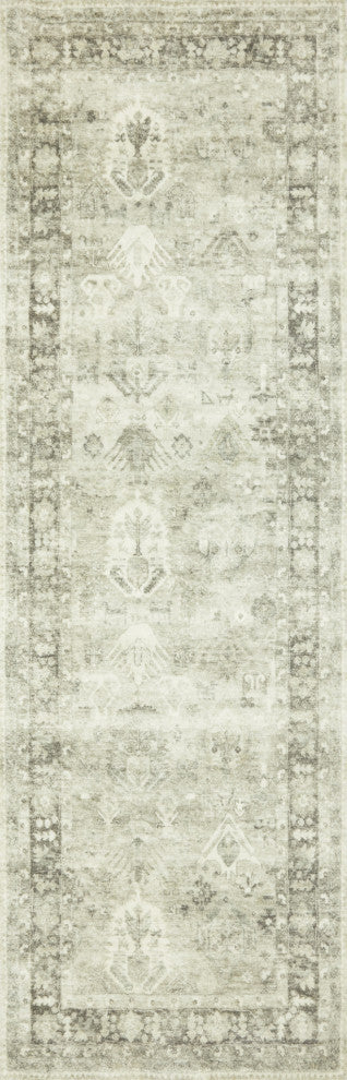 Loloi II Rosette Grey/Ivory Plush Area Rug, 2'-2" X 5'