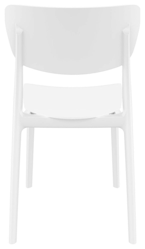 Monna Outdoor Dining Chair, Set of 2, White