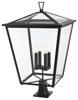 Home Living 20" Outdoor Post Light, Black