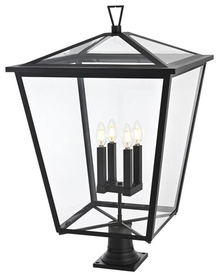 Home Living 20" Outdoor Post Light, Black