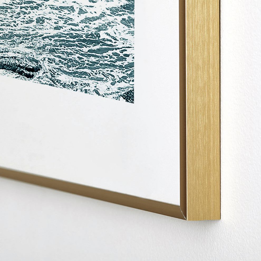 Gale Switzer Lone surfer slate Metal Framed Art Print