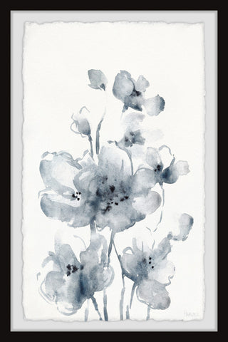 "Melting White Poppies" Framed Painting Print