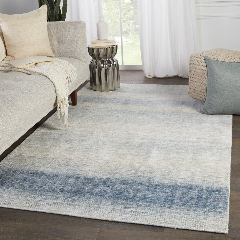 Barclay Butera by Jaipur Living Bayshores Handmade Ombre Blue Rug, 3'x12'