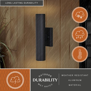 Chiasso 14.25"H LED Outdoor Wall Light Textured Black