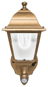 Battery-Powered Motion-Activated Wall Sconce, Golden Copper