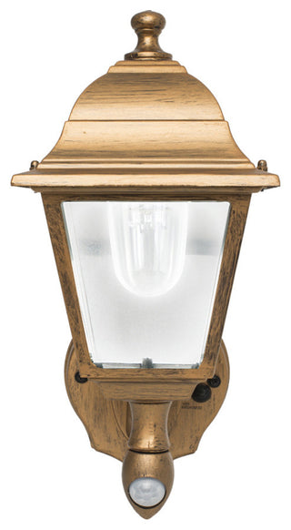 Battery-Powered Motion-Activated Wall Sconce, Golden Copper