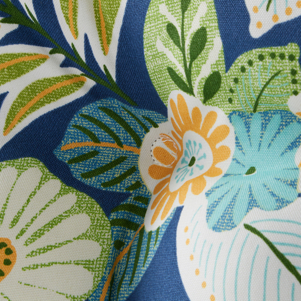 20" Outdoor Dining Seat Cushion, Set of 2, Marlow Blue Floral